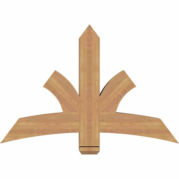 Ekena Millwork Davenport Timber Gable Bracket, Western Red Cedar, 48"W x 32"H x 5 1/2"D x 5 1/2"F, 16/12 Pitch GBW048X32X0606DAV00SWR - main